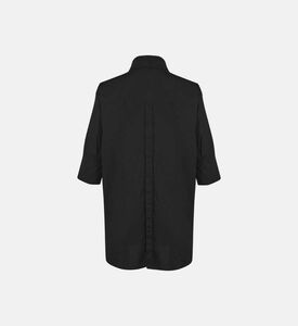 قميص ليكسي بجيوب بأكمام بطول الكوع