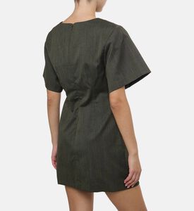 فستان غلاديس قصير بأكمام واسعة