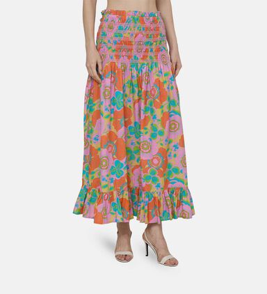 All-over Flower-print Skirt