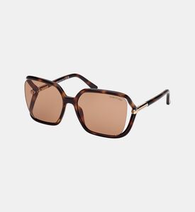 نظارات شمسية مربعة بنقشة صدف السلحفاة 60