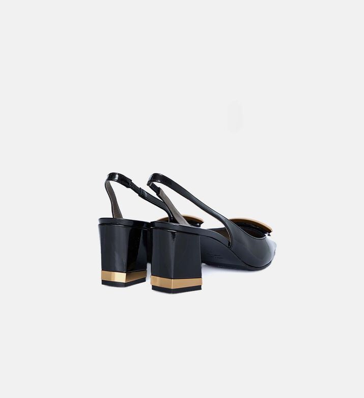 حذاء لامع بسير خلفي مفتوح