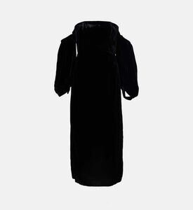 Forte-Forte Velvet Sweetheart Neck Midi Dress, Packshot View