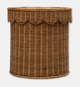 Home Deco and More Large Round-shape Laundry Basket, Beige, M, Packshot View