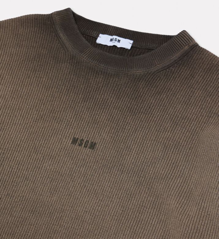 MSGM Logo-back Knit Sweater, Packshot View