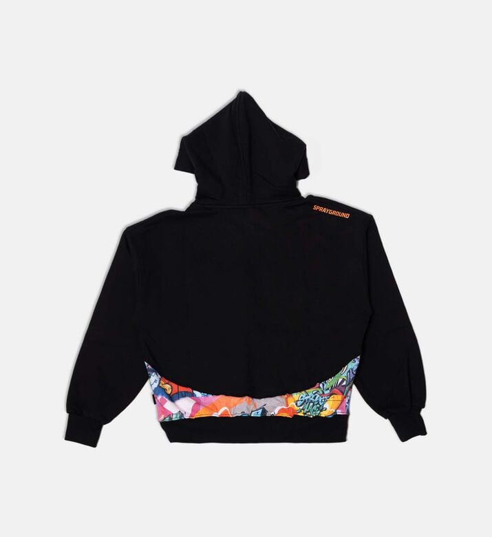 Sprayground Curtain Shark Graffiti-print Hoodie, Packshot View