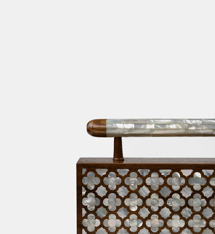 Darmisak Oriental Jouri Wooden Clutch, Packshot View