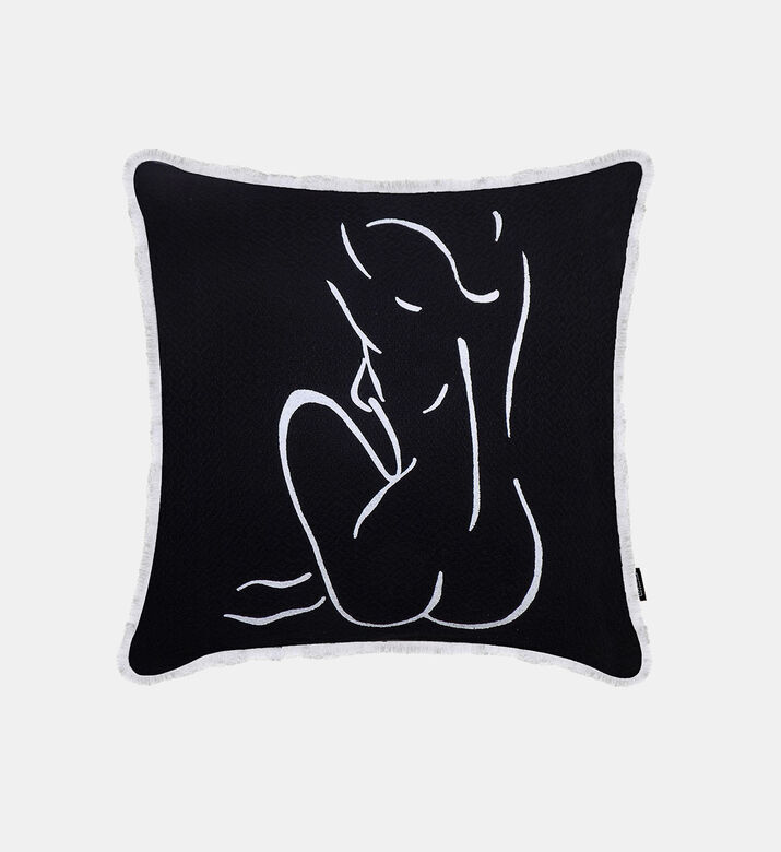 Home Deco and More Judih Cotton Square Filled And Vaccumed Cushion, Packshot View