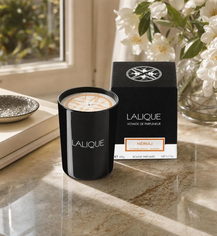 Lalique Casablanca Neroli Scented Candle, Model View