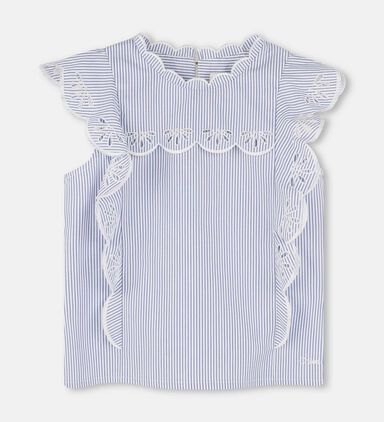 Sleeveless Striped Pattern Top