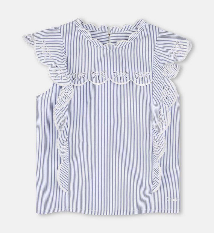Sleeveless Striped Pattern Top