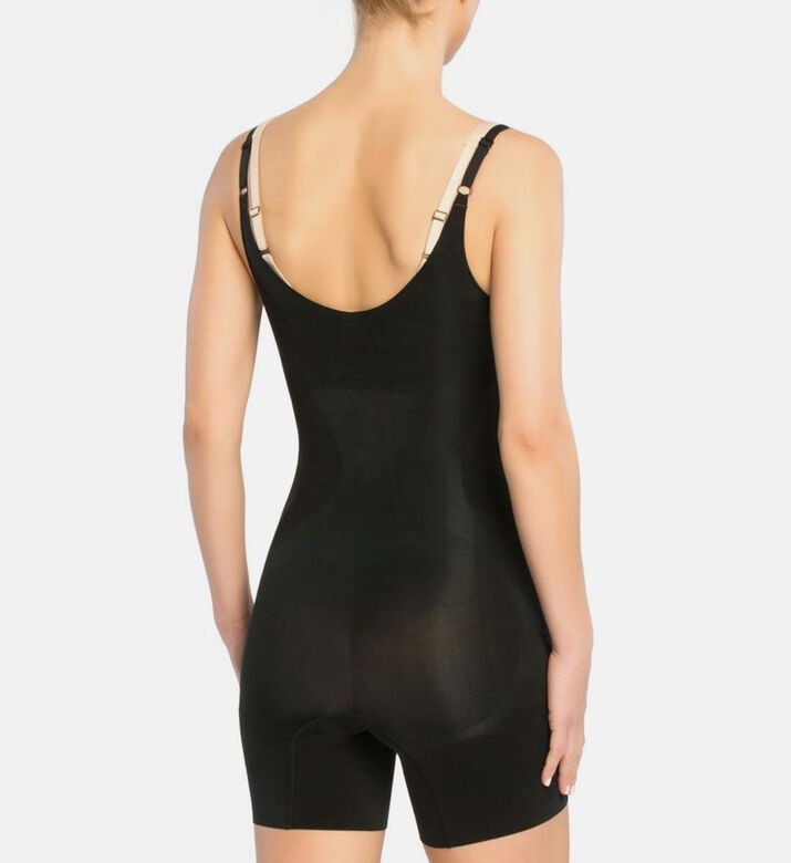 Open Bust Mid Thigh Body Suit