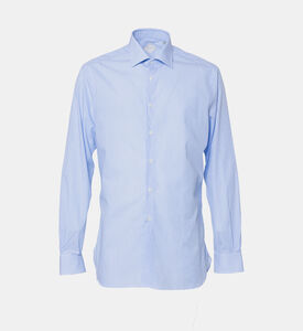 قميص قطن مخطط بصف أزرار