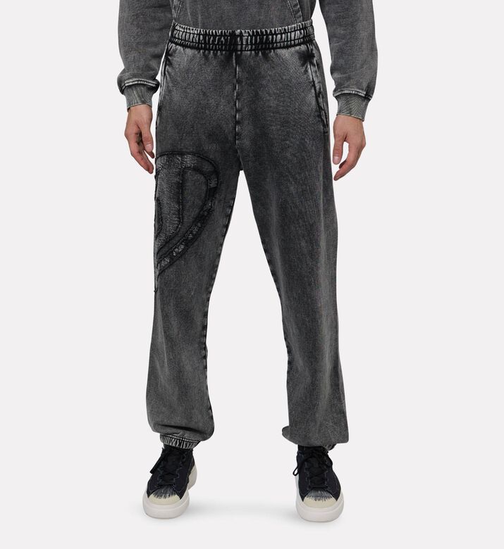 Diesel Tonal Distressed Logo Acid-wash Pants, Model View
