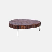 طاولة قهوة حديد بتصميم شمس مشعة 124 × 81 × 41 سم
