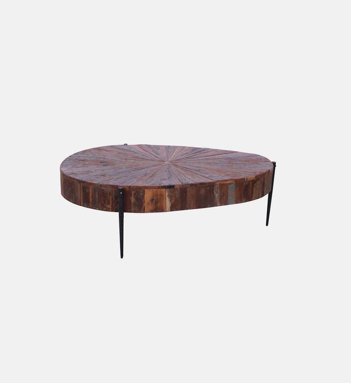 Sunburst Iron Coffee Table 124 X 81 X 41 Cm