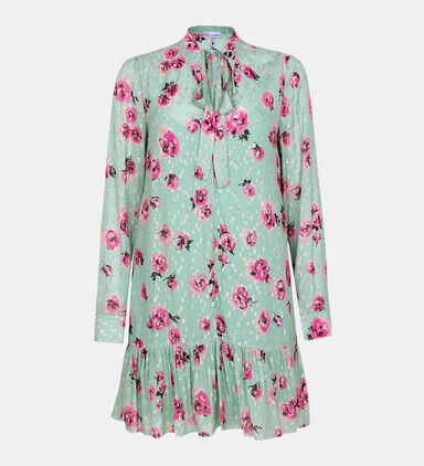 Floral Print Watercolor Dress
