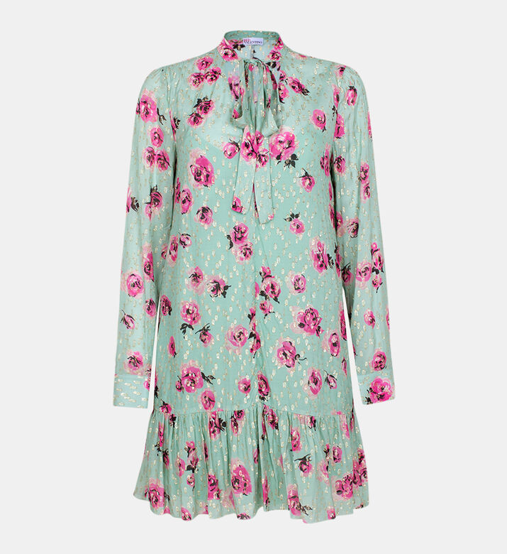 Floral Print Watercolor Dress