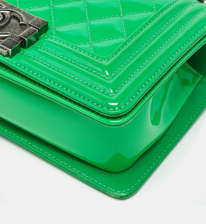 Chanel Preowned Coco Chanel Quilted Patent Leather Small Flap Bag, Packshot View