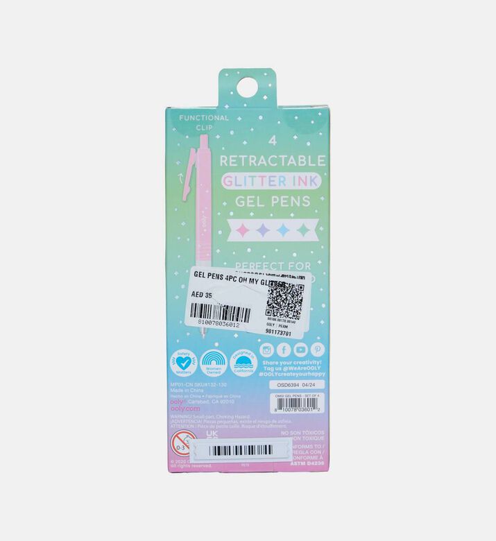 Oh My Glitter 4-piece Gel Pens Set Oh My Glitter 4-piece Gel Pens Set