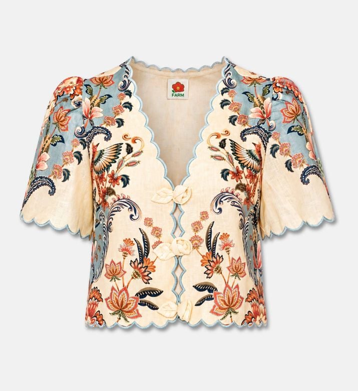 Farm Rio Scalloped Short-sleeve Top, Packshot View