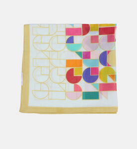 وشاح بطبعة هندسية ملونة