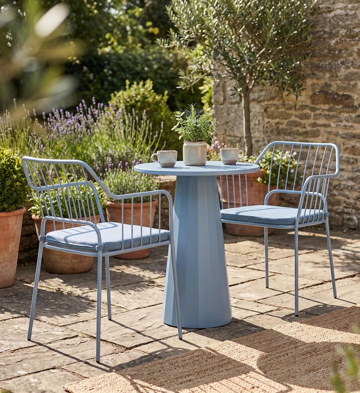 Home Deco and More Penelope Grey Bistro Set, Packshot View