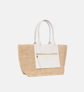 حقيبة يد رافيا متوسطة الحجم