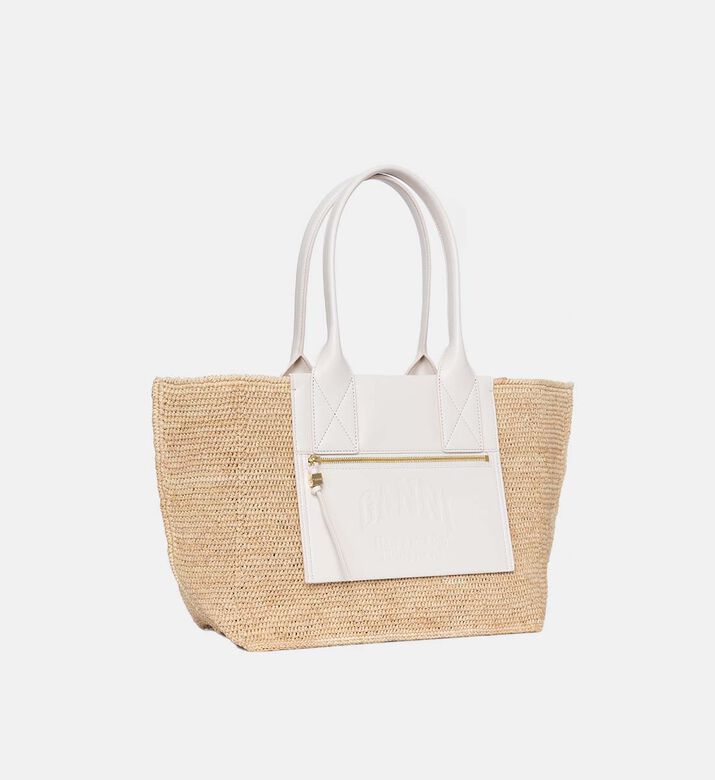 حقيبة يد رافيا متوسطة الحجم