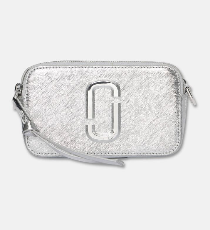 Marc Jacobs The Leather Metallic Snapshot Dtm, Silver, Packshot View