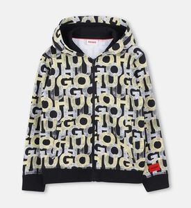 هودي بطبعة شعار على كامله بسحاب