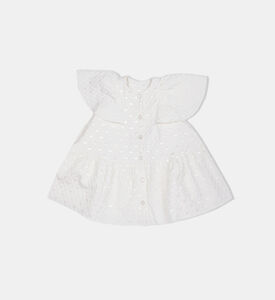 Girl Milky Land Embossed Dress Girl Milky Land Embossed Dress