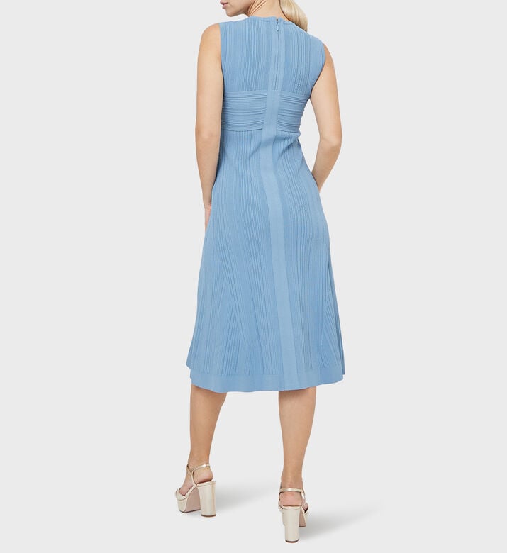 Variegated Rib Draped Midi Dress Variegated Rib Draped Midi Dress