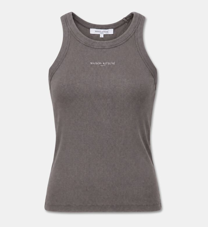 Maison Kitsune Ribbed Logo Tank Top, Packshot View