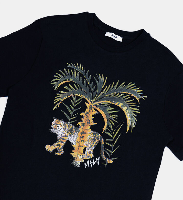 Cotton Jersey Jungle-print T-shirt