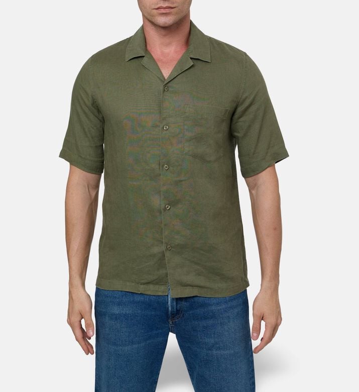 Samsoe Short-sleeve Button-up Shirt, Model View