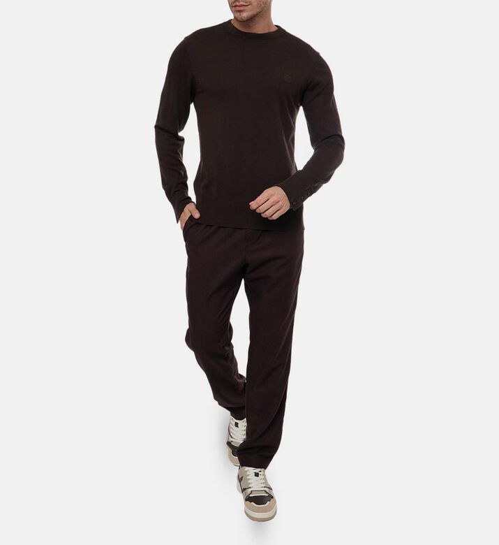 The Kooples Embroidered Logo-detail Tailored Sweater, Model View