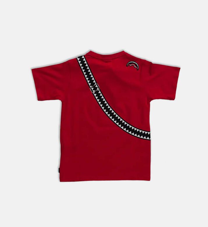 تيشيرت قطن بطبعة حقيبة كروس بودي