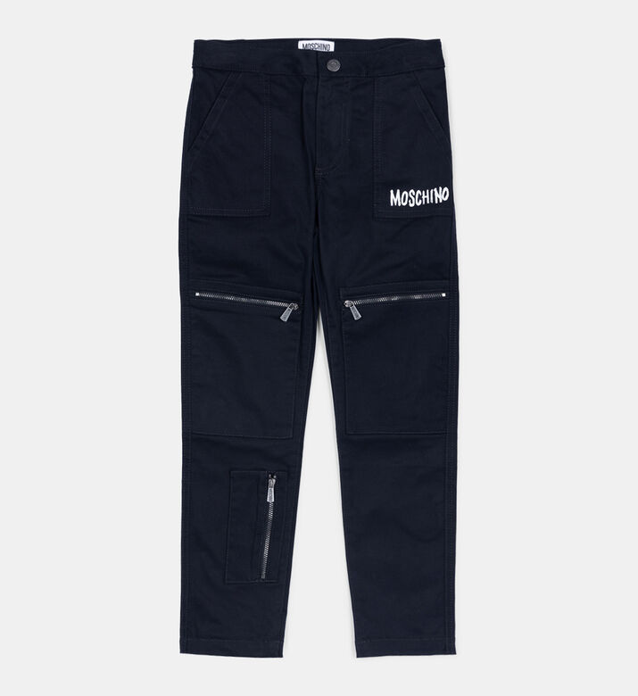 Stretch-cotton Logo Trousers