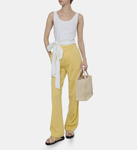 بلوزة بدون أكمام بحزام