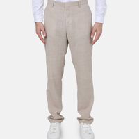 Wool Fitted Suit Trousers