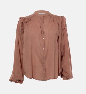 بلوزة بأكتاف فضفاضة بأكتاف مكشكشة