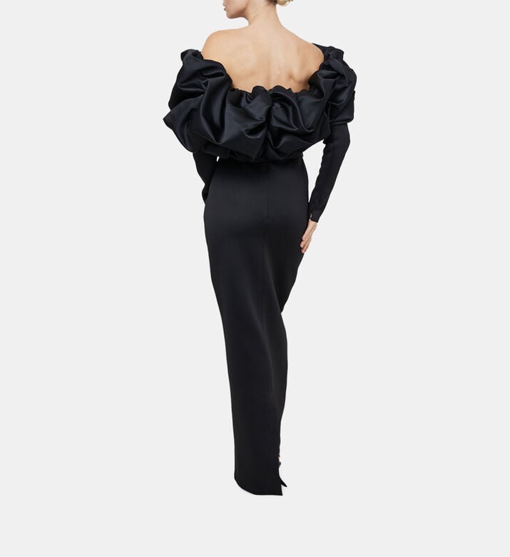 Ruffled Off-shoulder Puffy Dress