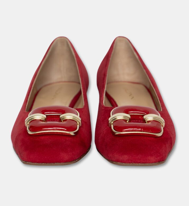 Baldinini Suede Block-heel Cap-toe Pumps, Packshot View