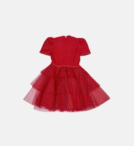 Tulle Bow-detail Layered Dress