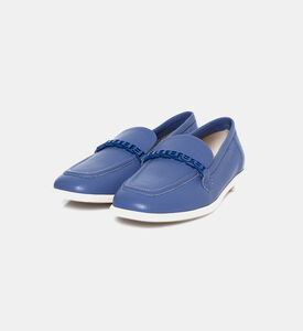 حذاء سهل الارتداء جلد بشعار