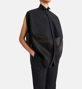 Sleeveless Button-down Shirt