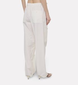 Jil Sander Glass-finish Poplin High-luster Pants, Model View
