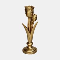 Tulip Polyresin Candle Stick - 11 X 9 X 27.5 Cm