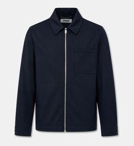 Drykorn Jerson Interlock Cotton Jersey Jacket, Blue, M, Packshot View