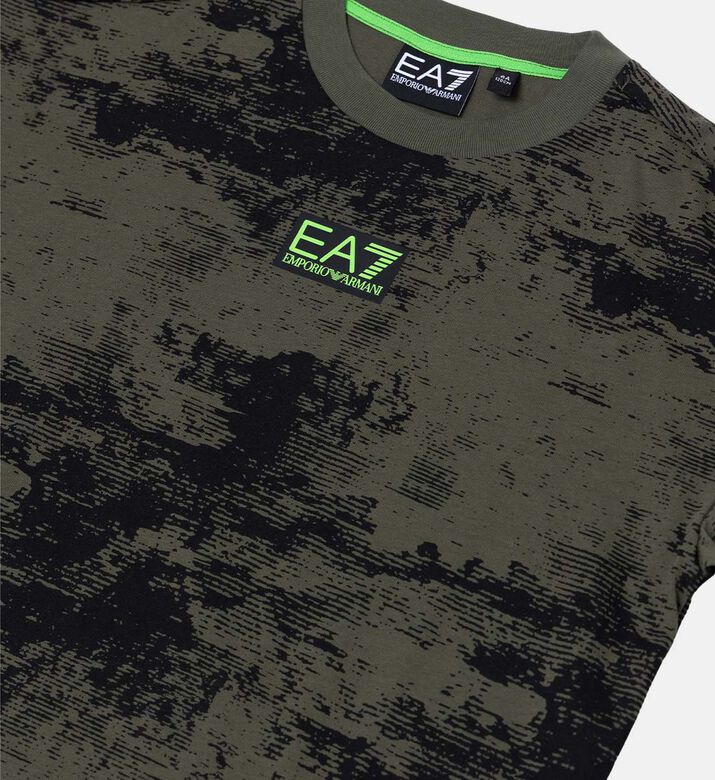 Distressed-print Crewneck T-shirt